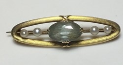 Brosch, guld ca 1900