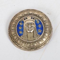 Brosch i silver Olof Ahlberg
