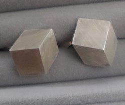 Manschettknappar, silver, geometrisk form