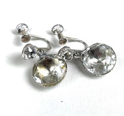 Örhängen, silver och bergskristall