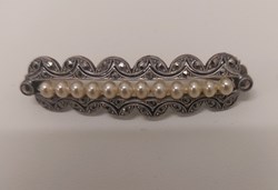 Silverbrosch, pärlor och markasiter