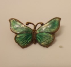 Fjärilsbrosch emalj