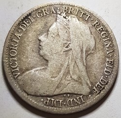 6 pence Victoria Royaume-Uni 1900