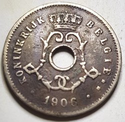 5 centimes - Léopold II - type Michaux en néerlandais Belgique 1906