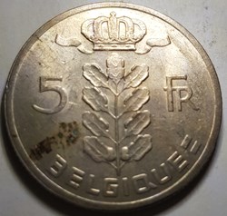 5 francs - type Cérès en français Belgique 1963
