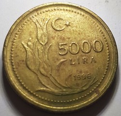 5000 lira Turquie 1996