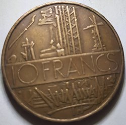 10 francs Mathieu France 1975