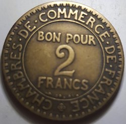 2 francs Chambres de commerce france 1923 1925