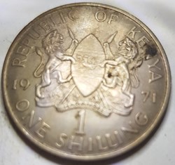 1 shilling Jomo Kenyatta kenya 1971