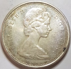 25 cents Elizabeth II 2e effigie, argent 800‰ 1965 Canada