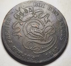 2 centimes - Léopold Ier Belgique 1863