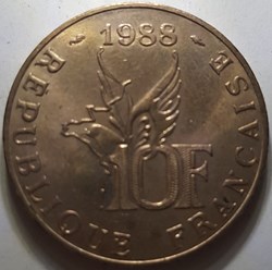 10 francs Roland Garros France 1988