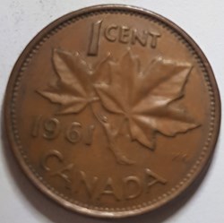 1 cent Elizabeth II 1ère effigie 1955 1961 1963 1964 Canada