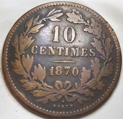10 centimes - Guillaume III Luxembourg 1870