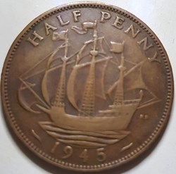 ½ penny George VI Royaume-Uni 1945