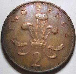 2 pence Elizabeth II Royaume-Uni 1987