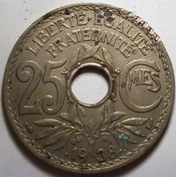 25 centimes Lindauer France 1938