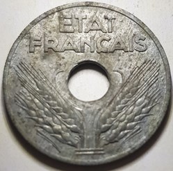 20 centimes Etat français France 1942