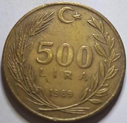 500 lira 1989 Turquie