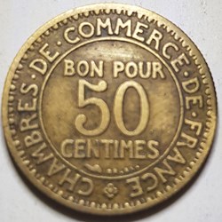 50 centimes Chambres de commerce france 1926