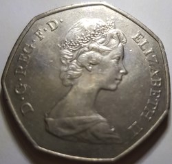 50 pence Entrée dans l'UE 1973 Royaume-Uni
