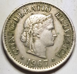 10 centimes Tête de Libertas Suisse 1967