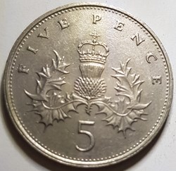 5 pence Elizabeth II Royaume-Uni 1988