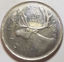 25 cents Elizabeth II 2e effigie 1969 Canada
