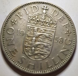 1 shilling Elizabeth II Royaume-Uni 1958 1956