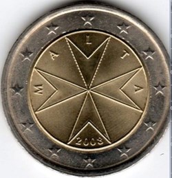 2 Euros Malte 2008 croix de Malte