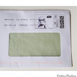 2016 - Lettre avec Vignette d'affranchissement Star Wars