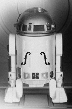 Photographie encadrée "Le Violon d'Artoo" de David Eger. Edition signée et numérotée.