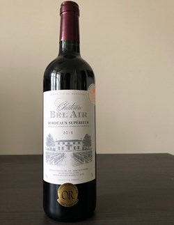 Grand vin de Bordeaux. Bordeaux Supérieur. Château Bel Air, 2016.