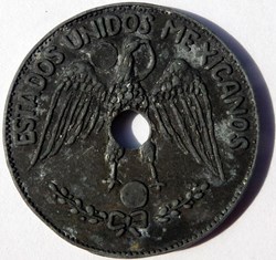 1 peso 1914 en zinc (?)/Mexique