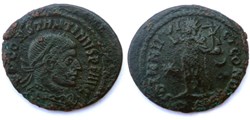 RIC 49/Constantin 1er 316/Rome/SOLI INVICT COM DN