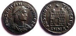Constantin II 328-329/Nicomédie/PROVIDENTIAE CAES•