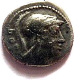 Gens Rubria -87/Denier/Minerve
