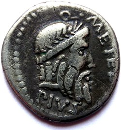 Gens Caecilia (Scipion) 47-46/Denier/Jupiter