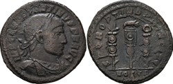 Coin de revers marqué par le coin d'avers lors d'une frappe à vide.