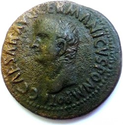 Caligula 37-38/As/Vesta