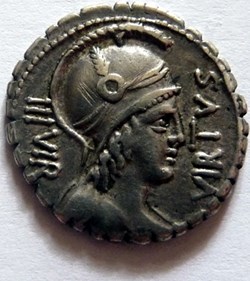 Gens Aquillia -71/Denier serratus/Virtvs