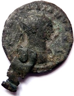 Médaille à partir d'une monnaie d'Aurélien