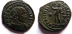 RIC 49 var/Constantin 1er 316/Rome/SOLI INVICT COM DN