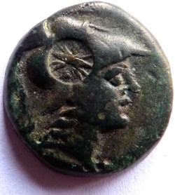 Monnaie de Pamphylie poinçonnée 120-80
