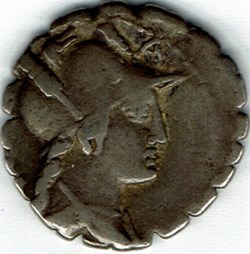 Gens Poblicia -80/Denier serratus/Rome