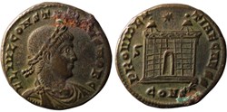 Constance II 328-329/Constantinople/PROVIDENTIAE CAESS