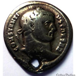 Médaille à partir d'un argenteus de Constance Chlore
