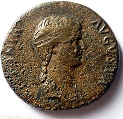 Antonia minor 41-50/Dupondius/Claude voilé