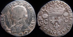 1564 - Demi-Teston de Charles IX - atelier de Rennes