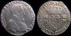 1558 - Teston de Henri II - atelier de Nantes